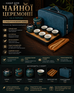 Набор для чайной церемонии на 6 персон в подарочном кейсе 6п фото