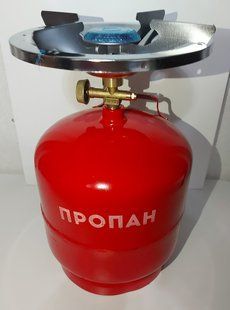 Газовий балон на 8 літрів із пальником Кемпінг 1709972475 фото