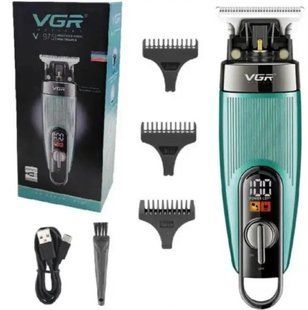 Машинка для стрижки волосся VGR V-975 (Потужність 5 Вт, 3 насадки, USB зарядка, Дисплей) 975 фото