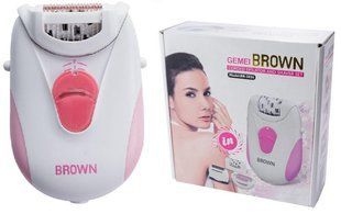 Епілятор жіночий Gemei Brown BR-3026 3в1 (2 швидкості, 2 насадки, гребінь) 3026 фото