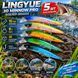 Воблер-минноу LINGYUE 3D Minnow Pro 5 шт 7375951 фото 1