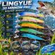 Воблер-минноу LINGYUE 3D Minnow Pro 5 шт 7375951 фото 3