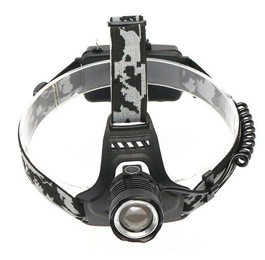 Фонарь налобный PLD-8055 (2 диода PM10-2TG, 2 аккумулятора 18650, зарядка Type-C, zoom) 8055 фото