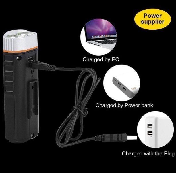 Велофара UltraFire Light M48A (2 аккумулятора, зарядка от USB, Функция Power Bank) M48A фото