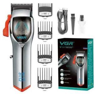 Машинка для стрижки волосся VGR V-647 Professional, 4 насадки, LED Display 647 фото