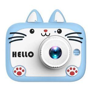 Дитячий фотоапарат X900 Cat, блакитний (4-кратний зум, акумулятор 400 мАг, відео 1080HD, фото 20МП) 900 фото
