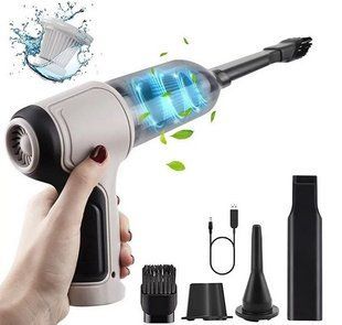 Акумуляторний автомобільний пилосос CQ Vacuum Cleaner HL-107 (4 насадки, USB-кабель, 120 Вт) 107 фото