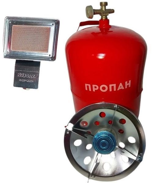 Пропановый баллон 12 л с газовой горелкой 1,5 кВт 12л-1,5 фото