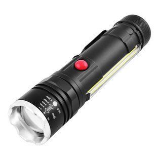 Ліхтар T6-26+T6+COB, ЗП micro USB, 1x18650/3xAAA, магніт, zoom 26 фото