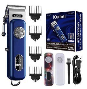 Машинка для стрижки Kemei KM-1895 (Потужність 5 Вт, 4 насадки, Дисплей, USB зарядка) 1895 фото