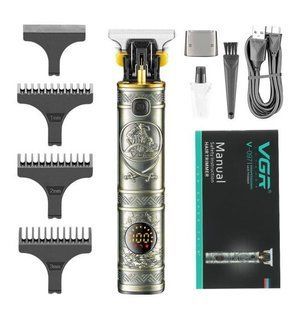 Машинка для стрижки волосся та бороди VGR V-097 silver, Professional, 4 насадки 97 фото