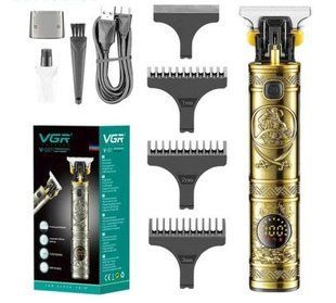 Тример для стрижки волосся та бороди VGR V-097 Gold, Professional, 4 насадки 97 фото