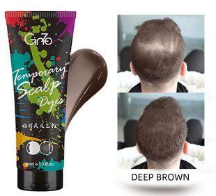 Тимчасова фарба Ginzo для шкіри голови та волосся deep brown (насичено-коричневий) Ginzo deep brown фото