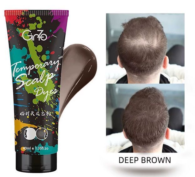 Временная краска Ginzo для кожи головы и волос deep brown (насыщенно-коричневый) Ginzo deep brown фото