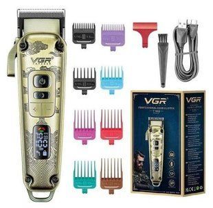 Машинка для стрижки волосся та бороди VGR V-005, Professional, 8 насадок 5 фото