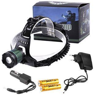 Ліхтар налобний Police 2188-T6, ЗП 220V/12V, 2х18650, zoom 2188 фото