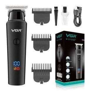 Тример для стрижки волосся VGR V-937 Professional, 3 насадки, STRONG BATTERY, LED Display 937 фото