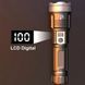 Фонарь PLD-008 (белый светодиод PM10-TG, Li-Ion аккум., power bank, индикация заряда, ЗУ Type-C, zoom) 8 фото 2