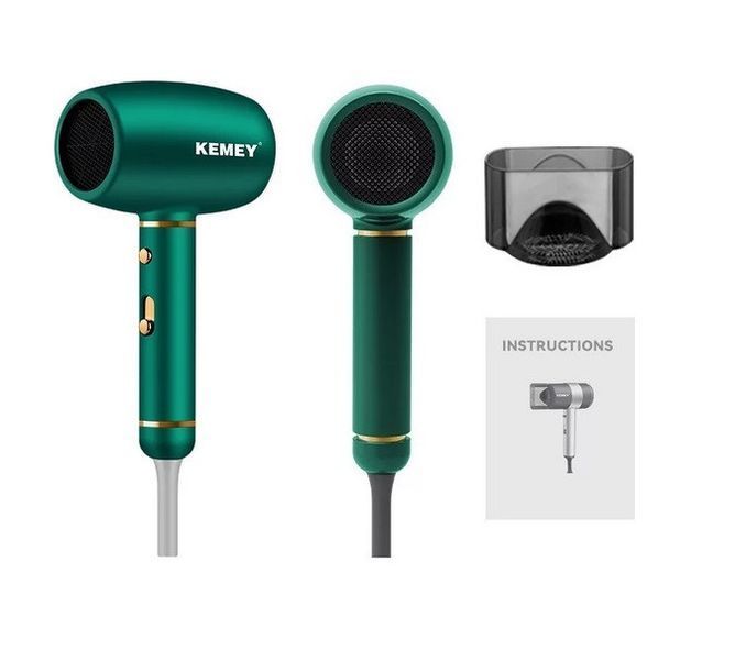 Фен дорожній Kemey Km-8228 (потужність 2000 Вт, концентратор, іонізація, 2 режими) 8228 фото